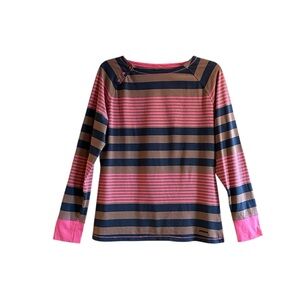Patagonia Striped Henley Organic Cotton Lightweight Outdoor Grandma Top Womens M